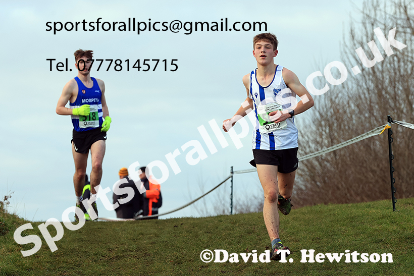 Mens under-20s 2024 NECAA Cross Country Champs., Temple Park, South Shields. Photo: David T. Hewitson/Sports for All Pics
